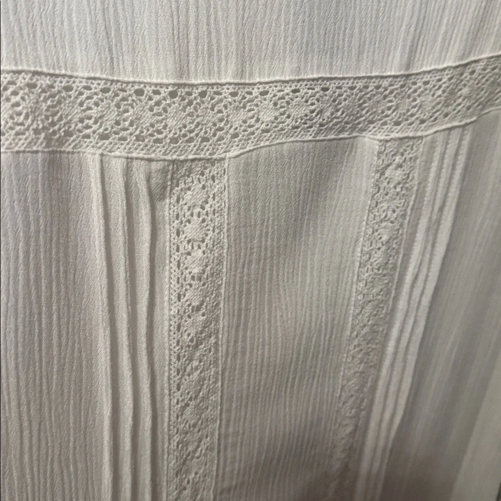 Sanctuary White Boho Lacey Long Sleeve with Textured Details Resortwear Casual - Picture 6 of 7